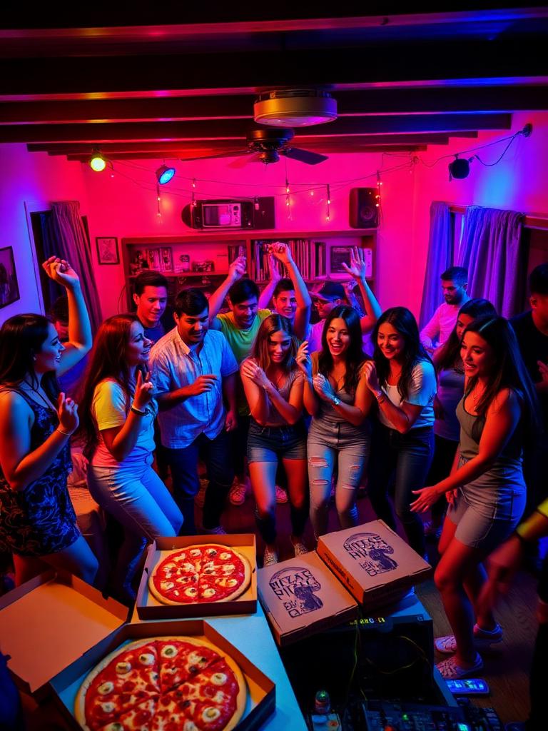 House Party — DJ, neon, good food, no rules.